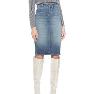 J BRAND WILLA DENIM PENCIL SKIRT